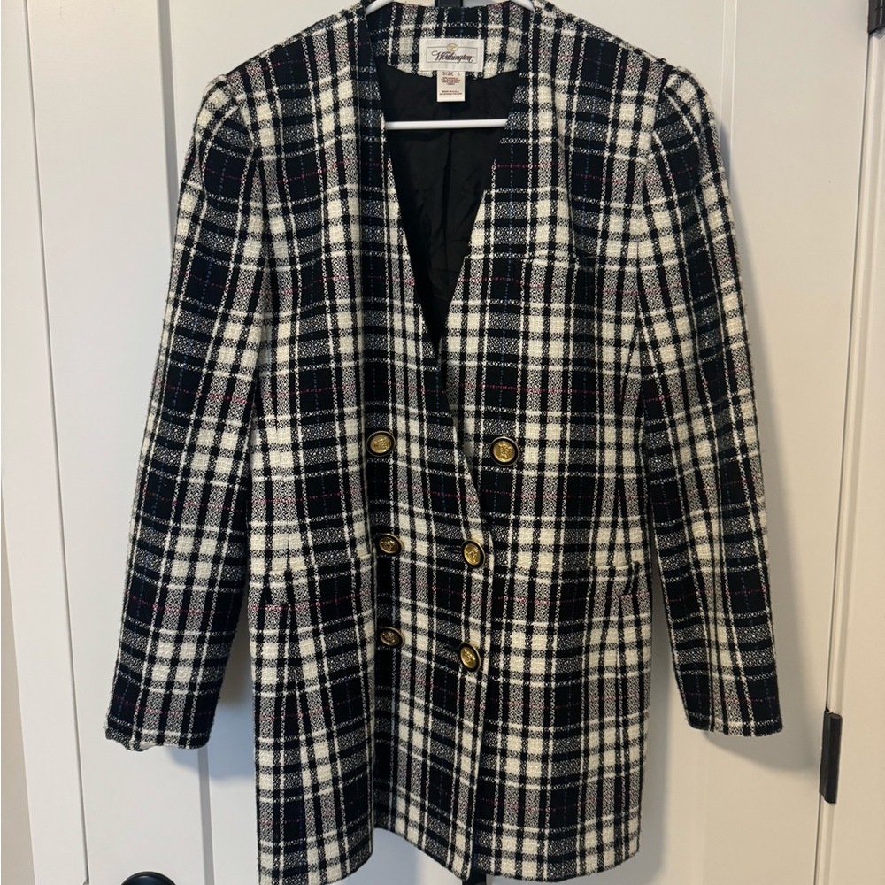 Vintage Plaid Women's Coat/Blazer